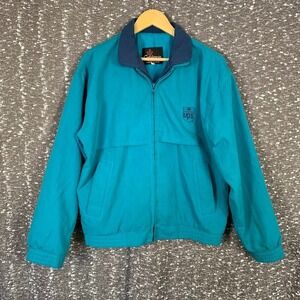 Vintage United Parcel Service UPS Employee Teal Jacket Bomber Full Zip‎ USA Sz M